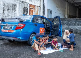 Tujuh sekeluarga tiga bulan tinggal dalam Perodua Bezza