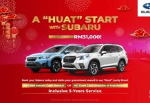 Peluang memiliki Subaru pada CNY ini, jimat sehingga RM31K