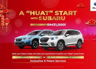 Peluang memiliki Subaru pada CNY ini, jimat sehingga RM31K