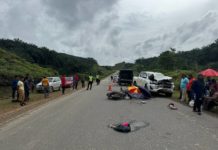 Penunggang motosikal maut rempuh Toyota Hilux, elak jalan mendap