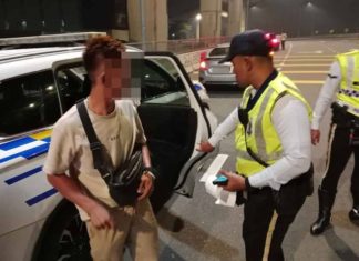 Pemandu mabuk lari dari SJR ditahan