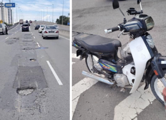 Penunggang motosikal maut langgar lubang jalan