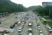 Aliran trafik perlahan di beberapa lebuh raya utama