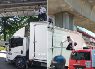 Sanggup panjat lori betulkan kabel, tindakan polis trafik ini dipuji netizen