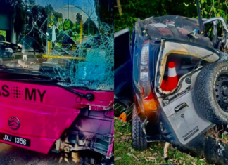 Kereta dirempuh bas, pekerja subkontraktor maut