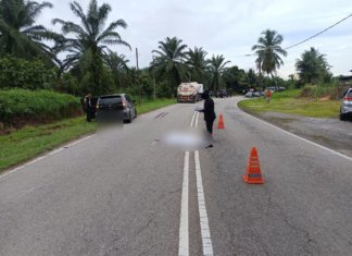 Pintu penumpang belakang terbuka, wanita maut tercampak ke jalan