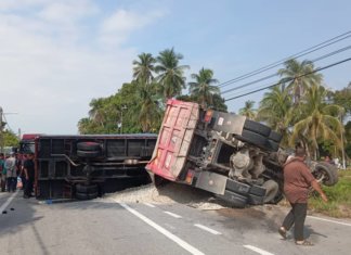 Kemalangan dengan lori muatan batu, lapan anggota FRU maut