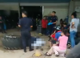 Lelaki maut terkena tayar meletup ketika isi angin