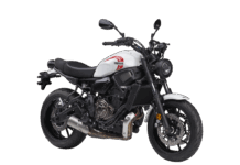 Yamaha XSR700 ABS 2025 Jepun, Radical White dan Deep Purplish Blue Metallic C