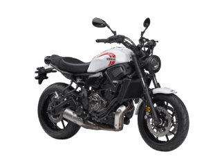 Yamaha XSR700 ABS 2025 Jepun, Radical White dan Deep Purplish Blue Metallic C