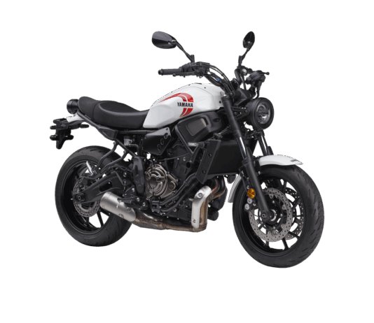 Yamaha XSR700 ABS 2025 Jepun, Radical White dan Deep Purplish Blue Metallic C