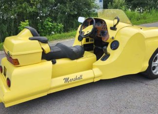 Trike kustom ini merupakan hasil kacukan Hyundai Tiburon dan Honda Goldwing