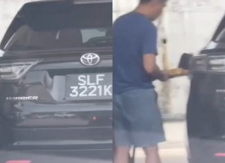 Lagi kes kereta Singapura isi RON95