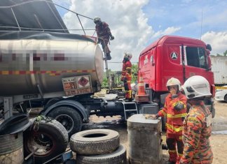 Lori tangki meletup ketika kerja kimpalan, pemandu maut