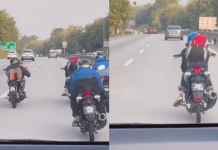 Polis cari penunggang buat aksi superman di lebuhraya