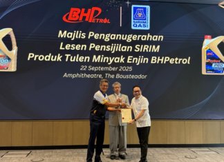 Minyak enjin BHPetrol terima lesen Pensijilan Produk Tulen SIRIM QAS International
