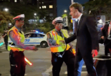 Kereta ditahan dalam sekatan jalan konvoi Trump, Macron terpaksa jalan kaki