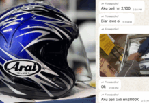 Rembat helmet Arai, rider sempat promosi dalam grup Whatsapp
