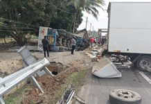 Treler terbabas rempuh enam kenderaan, pemandu kereta maut