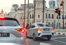 Hampir rempuh pejalan kaki, polis tahan pemandu e hailing