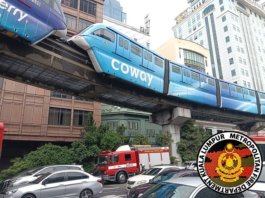 Monorail terkandas, seramai 373 penumpang dipindahkan