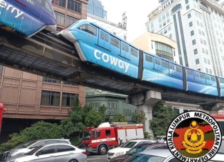 Monorail terkandas, seramai 373 penumpang dipindahkan