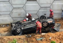 Pemuda muat, Honda Accord jatuh tebing 60 meter
