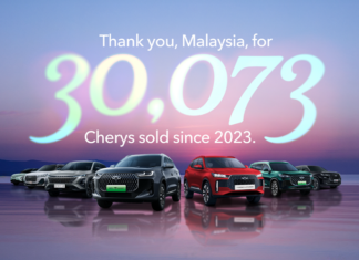 Chery Malaysia cipta rekod, lepasi angka 30,000 unit jualan