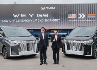 GWM Malaysia lakar sejarah, eksport CKD GWM WEY G9 ke Thailand