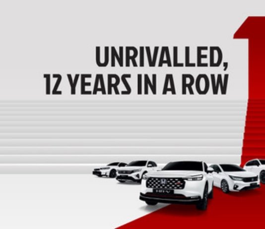 Honda Malaysia kekal jenama pilihan utama 12 tahun berturut-turut