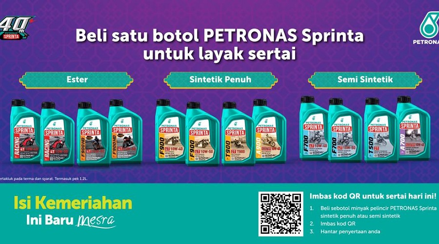 Peraduan Petronas Sprinta 40 Tahun tawar pelbagai hadiah lumayan | Motoqar