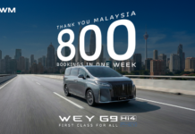 Model WEY G9 Hi4 PHEV rekod lebih 800 tempahan dalam masa seminggu