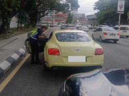 Tiada cukai jalan dan lesen memandu, JPJ sita Bentley Continental