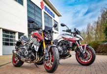 Suzuki GSX-8S dan GSX-S1000 dengan grafik baharu untuk UK, garang warna merah