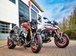 Suzuki GSX-8S dan GSX-S1000 dengan grafik baharu untuk UK, garang warna merah
