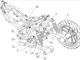 Zongshen dedah paten motosikal tiga roda sendeng yang unik