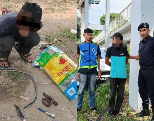 Polis bantuan KTMB berkas lelaki curi kabel ATP