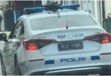 Kereta peronda berhenti kedai mamak waktu siang dikenalpasti