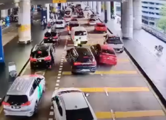 Cuba lari pemeriksaan di KLIA, polis tahan lelaki langgar lima kenderaan