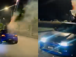 Polis cari lelaki main mercun atas kereta bergerak