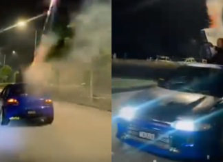 Polis cari lelaki main mercun atas kereta bergerak