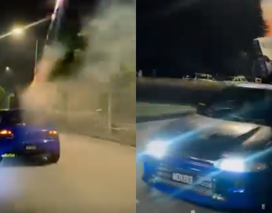 Polis cari lelaki main mercun atas kereta bergerak