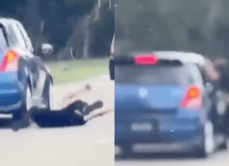 Polis tahan lelaki berpaut pada kereta mantan isteri