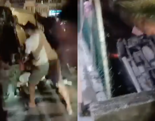 Warga emas maut, kereta terbalik jatuh longkang