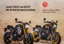 Suzuki GSX-8T & GSX-8TT menang anugerah Red Dot di Jerman