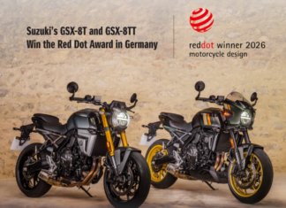 Suzuki GSX-8T & GSX-8TT menang anugerah Red Dot di Jerman