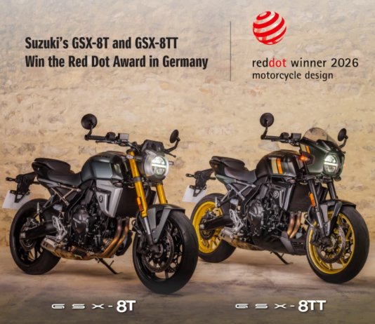 Suzuki GSX-8T & GSX-8TT menang anugerah Red Dot di Jerman