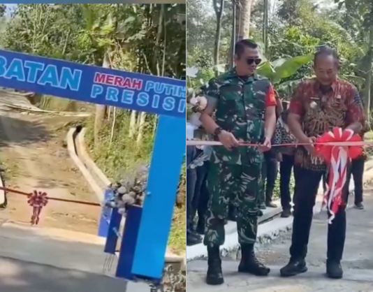 Netizen pertikai pegawai tinggi turun hanya rasmi jambatan 4 meter