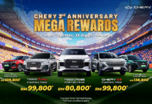 3 Tahun Bersama, Ganjaran 3X Ganda Besar, Rebut Promosi Ulang Tahun Chery Malaysia
