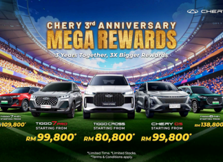 3 Tahun Bersama, Ganjaran 3X Ganda Besar, Rebut Promosi Ulang Tahun Chery Malaysia